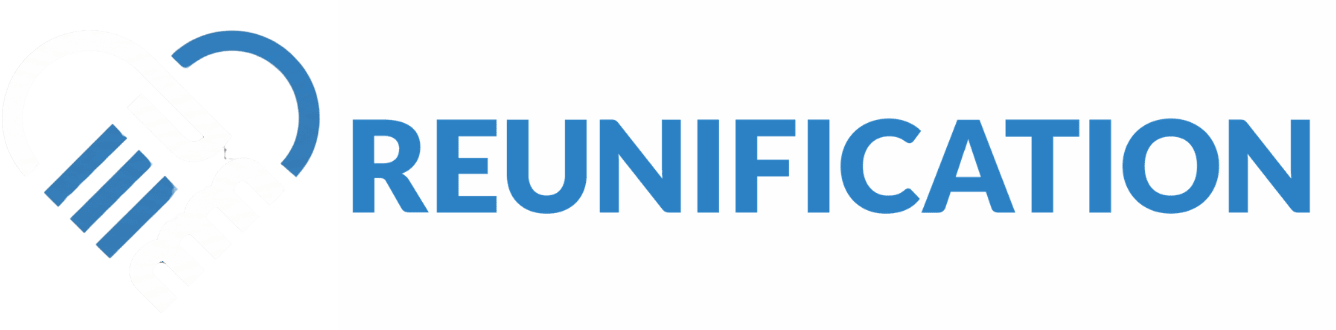 reunificationlogoblueandwhite