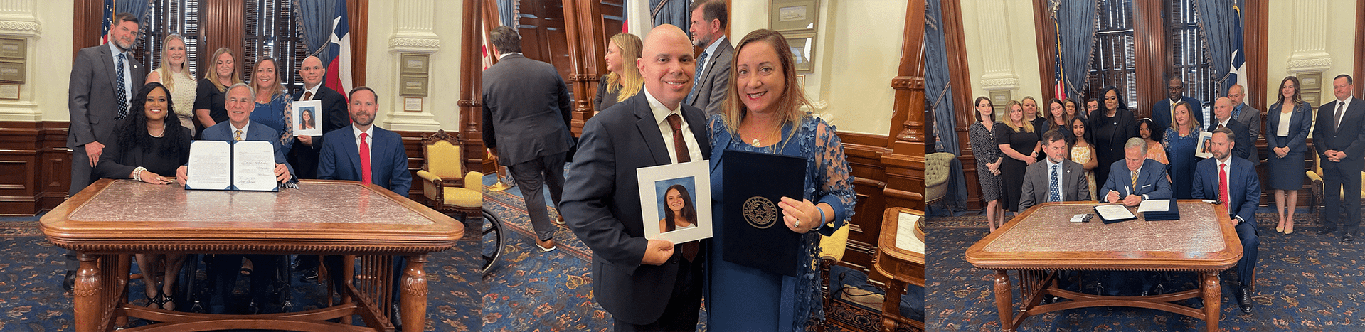 Governor Greg Abbott and the Texas Legislature following the signing of Alyssa's Law. Governor Greg Abbott and the Texas Legislature following the signing of Alyssa's Law.