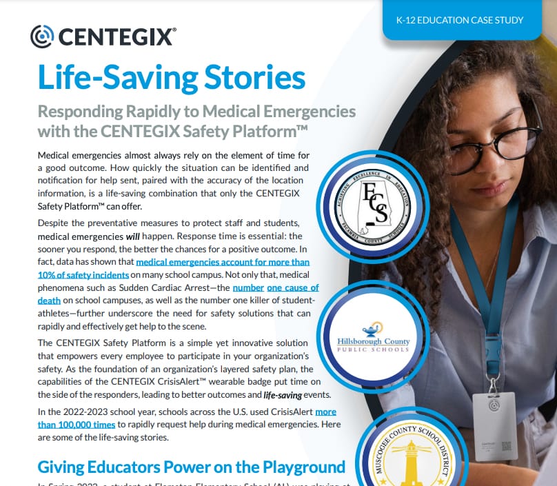 Life-Saving Stories: Responding Rapidly to Medical Emergencies with the CENTEGIX Safety Platform Case Study thumbnail