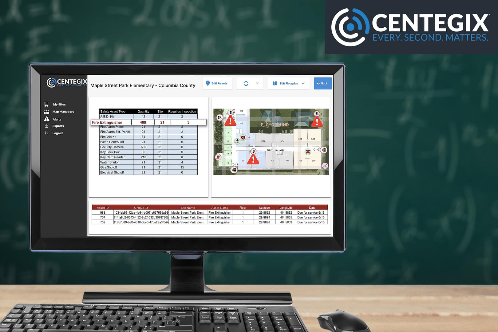 CENTEGIX critical incident mapping