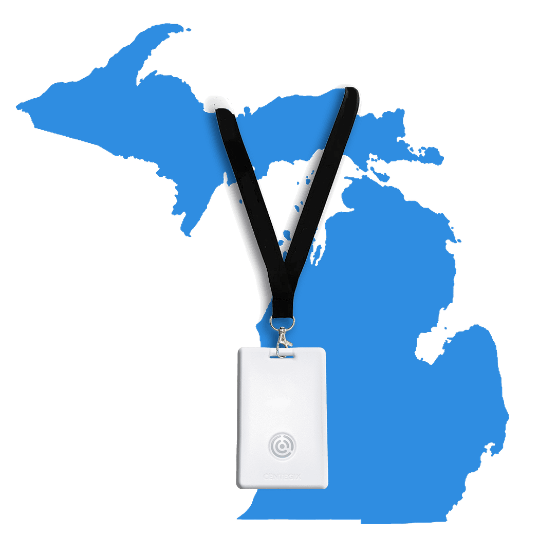 Michigan outline badge