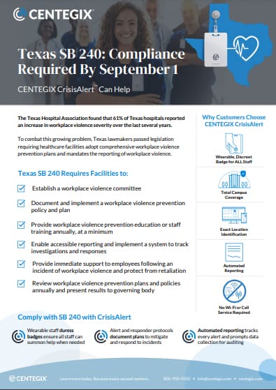Texas SB 240 Compliance Guide  | CENTEGIX