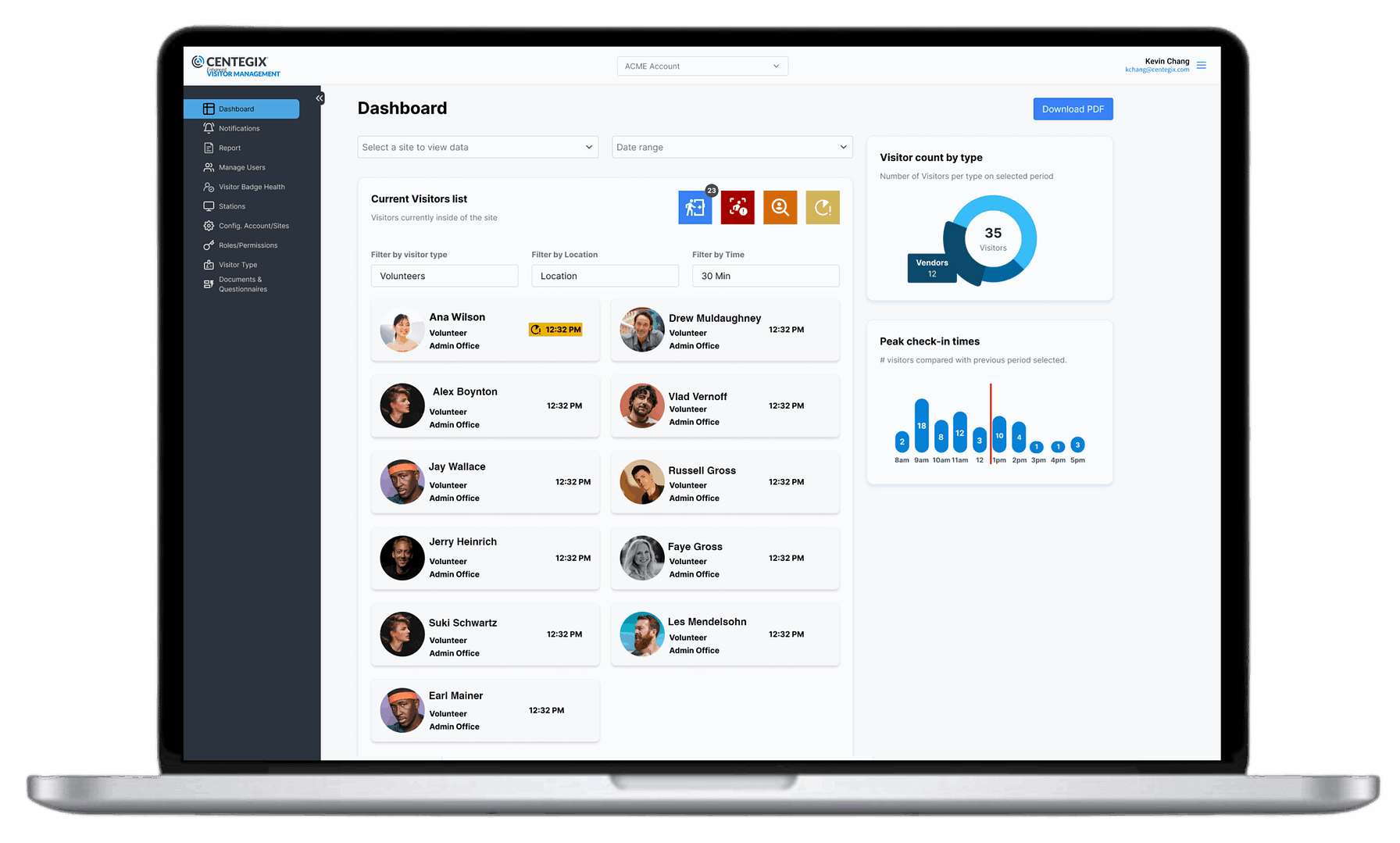 VM-dashboard-laptop Teacher smiling at students in class