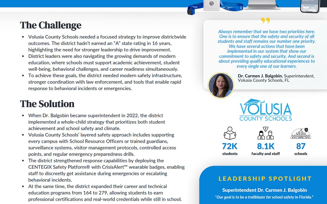 How Volusia County Schools Became an ‘A’ District After 16 Years | CENTEGIX Impact Story