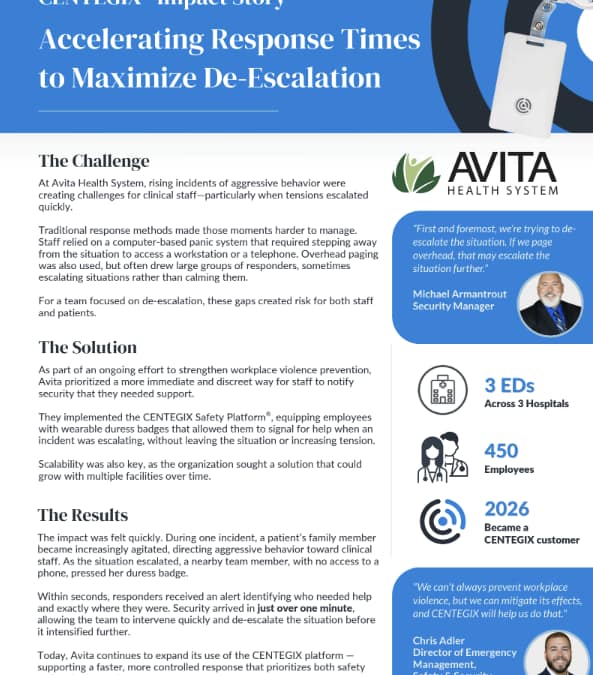 Accelerating Response Times to Maximize De-Escalation | CENTEGIX Impact Story
