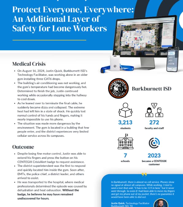 Protect Everyone, Everywhere: An Additional Layer of Safety for Lone Workers | CENTEGIX Impact Story