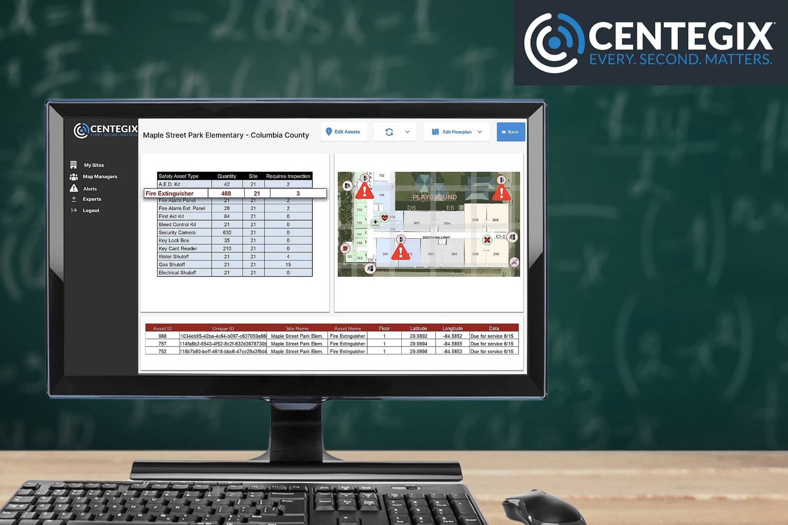 CENTEGIX critical incident mapping